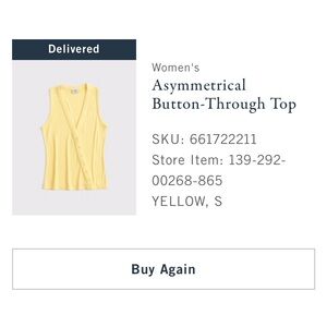 Abercrombie & Fitch Yellow Asymmetrical Tank Top
